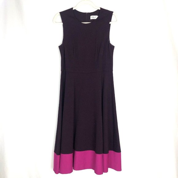 Eliza J Purple and Pink Midi Dress - Picture 1 of 8